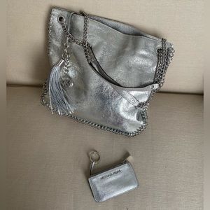Silver Micheal Kors Bag